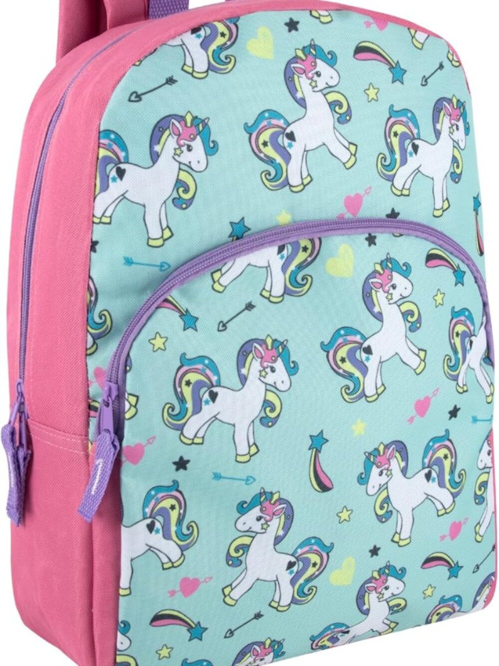 15" Unicorn Backpack Kids School Book Bag Front Pocket Adjustable Straps